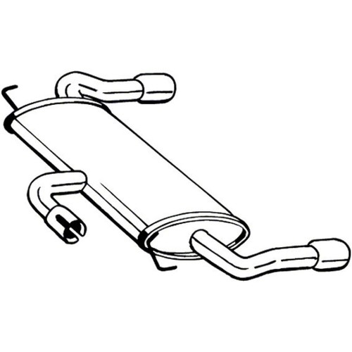 Hinterer schalldämpfer bosal - schalldämpfer,